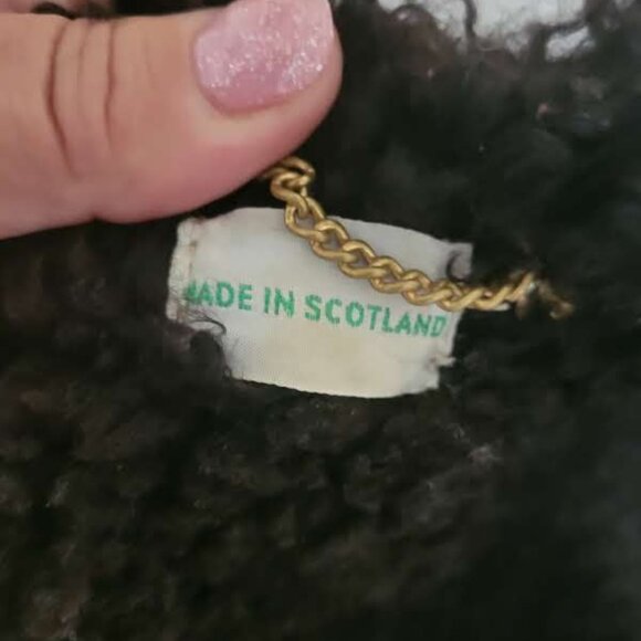 Vintage 70's Men's Sheepskin Coat Made in Scotland Size L - Picture 10 of 10